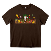 Chocolate Brown Christmas feeling jolly cow Heavy Core Tee - Artiststas