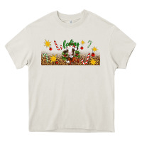 Cream Christmas feeling jolly cow Heavy Core Tee - Artiststas