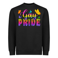 Black Gay Pride With Butterfly Heavyweight Sweatshirt - BundleAndBundleShop