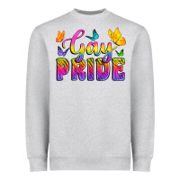 Gay Pride With Butterfly Heavyweight Sweatshirt | Teevron