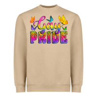 Mushroom Gay Pride With Butterfly Heavyweight Sweatshirt - BundleAndBundleShop