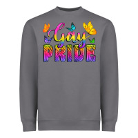 Storm Gay Pride With Butterfly Heavyweight Sweatshirt - BundleAndBundleShop