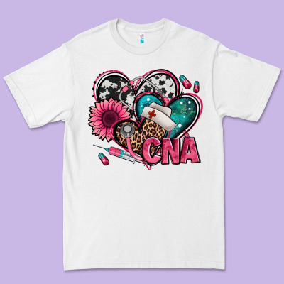Certified Nursing Assistant Cna Hearts Premium Tee Designed By Jasminsmagicworld