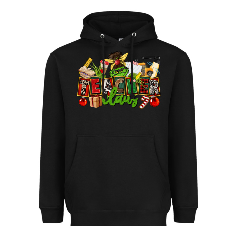 Teacher Claus Christmas Heavyweight Hoodie by CowGirlArtShop | Teevron
