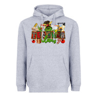 Heather Grey teacher claus christmas Heavyweight Hoodie - CowGirlArtShop