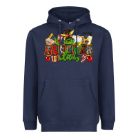 Navy teacher claus christmas Heavyweight Hoodie - CowGirlArtShop