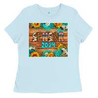 Baby Blue senior 2024 tumbler  2 artiststas Ladies Tee - Artiststas
