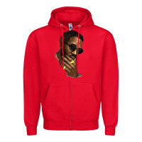 Red black man Zipper Hoodie - NancyCooperArtShop