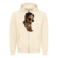 Sandshell black man Zipper Hoodie - NancyCooperArtShop