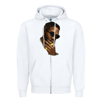 White black man Zipper Hoodie - NancyCooperArtShop