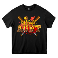 Black softball aunt Heavy Core Tee - AdoDesignShop