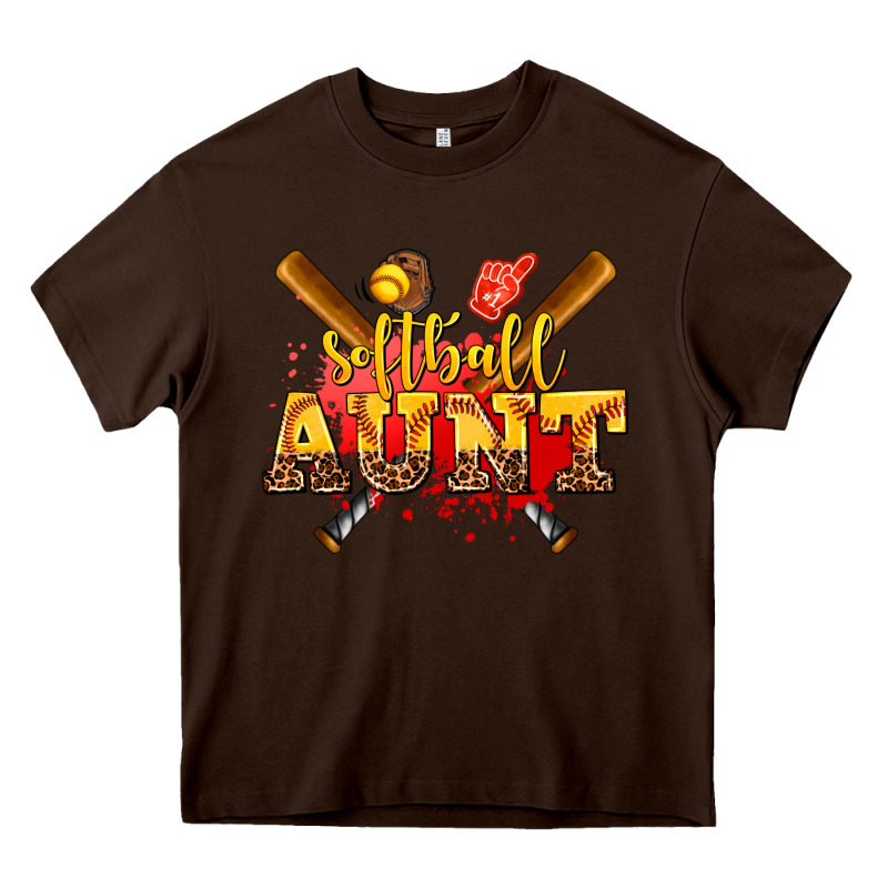 Softball Aunt Heavy Core Tee by AdoDesignShop | Teevron