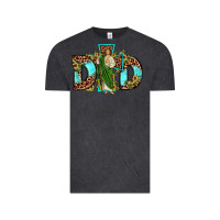 Vintage Black dad san judas sunflower leopard turquoise Vintage Tee - JahusDesignShop