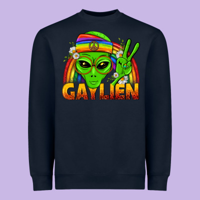 Gaylien Lgbtq Pride Heavyweight Sweatshirt Designed By Bundleandbundleshop