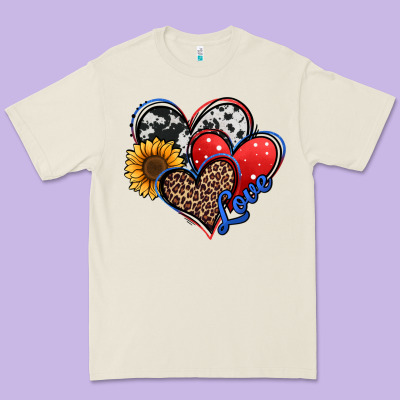 4th Of July American Hearts Premium Tee Designed By Jasminsmagicworld