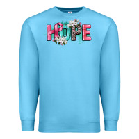 Ocean Blue hope cancer awareness Premium Sweatshirt - CowGirlArtShop