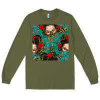 Army Green Messy Bun Mom And Cross With Leopard Patterns Long Sleeve Tee - BundleAndBundleShop