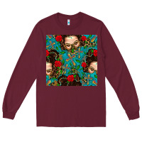 Burgundy Messy Bun Mom And Cross With Leopard Patterns Long Sleeve Tee - BundleAndBundleShop