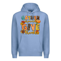 Colony Blue gather around and give thanks Premium Hoodie - CowGirlArtShop