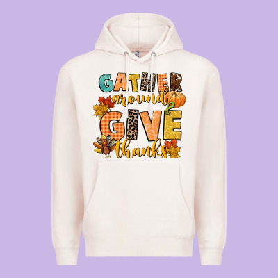 Gather Around And Give Thanks Premium Hoodie Designed By Cowgirlartshop