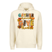 Sandshell gather around and give thanks Premium Hoodie - CowGirlArtShop