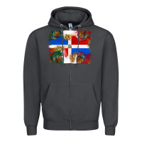 Smoke Mexican and Puerto Rico Flag Zipper Hoodie - texasbilliewilder