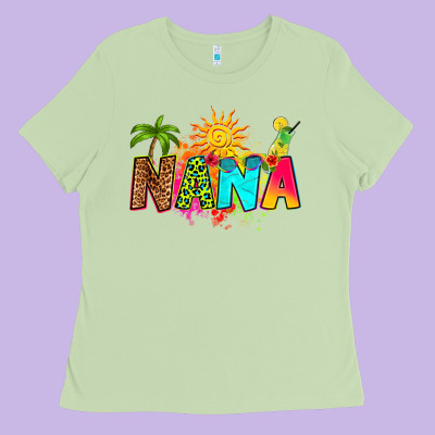 Summer Nana Ladies Tee Designed By Ranaportraitstore