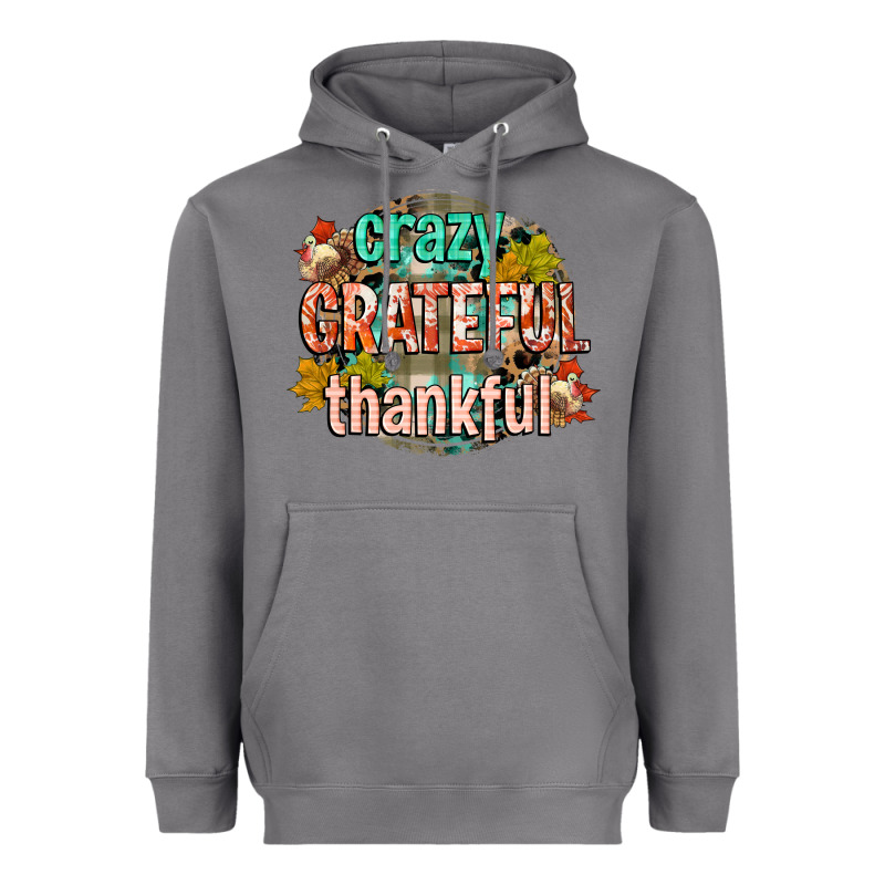 Crazy Grateful Thankful Heavyweight Hoodie by CowGirlArtShop | Teevron