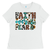 White faith over fear Ladies Tee - JahusDesignShop