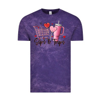 Cloud Purple sips & trips target inspired stanley Vintage Tee - MaliasSmallBusiness