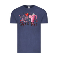 Vintage Denim sips & trips target inspired stanley Vintage Tee - MaliasSmallBusiness