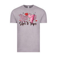 Vintage Zinc sips & trips target inspired stanley Vintage Tee - MaliasSmallBusiness
