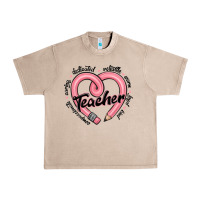 French Oak valentine's day pencil heart teacher quotes Urban Heavy Tee - MaliasSmallBusiness