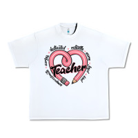 White valentine's day pencil heart teacher quotes Urban Heavy Tee - MaliasSmallBusiness