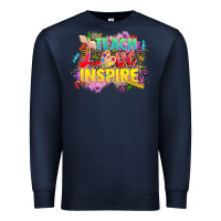 Navy teach love inspire Premium Sweatshirt - CowGirlArtShop