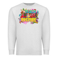 Oatmeal Heather teach love inspire Premium Sweatshirt - CowGirlArtShop