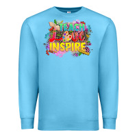 Ocean Blue teach love inspire Premium Sweatshirt - CowGirlArtShop