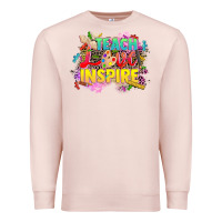 Pale Pink teach love inspire Premium Sweatshirt - CowGirlArtShop