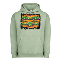 Pigment Oil Green Halloween Skull Background Urban Hoodie - BundleAndBundleShop