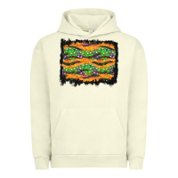 Pigment Pistachio Halloween Skull Background Urban Hoodie - BundleAndBundleShop