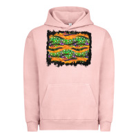 Pigment Salmon Halloween Skull Background Urban Hoodie - BundleAndBundleShop