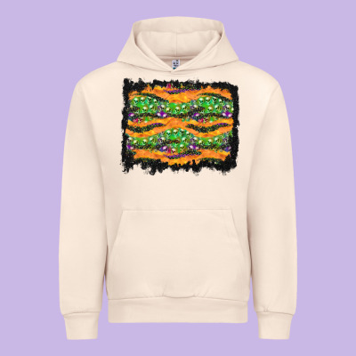 Halloween Skull Background Urban Hoodie Designed By Bundleandbundleshop
