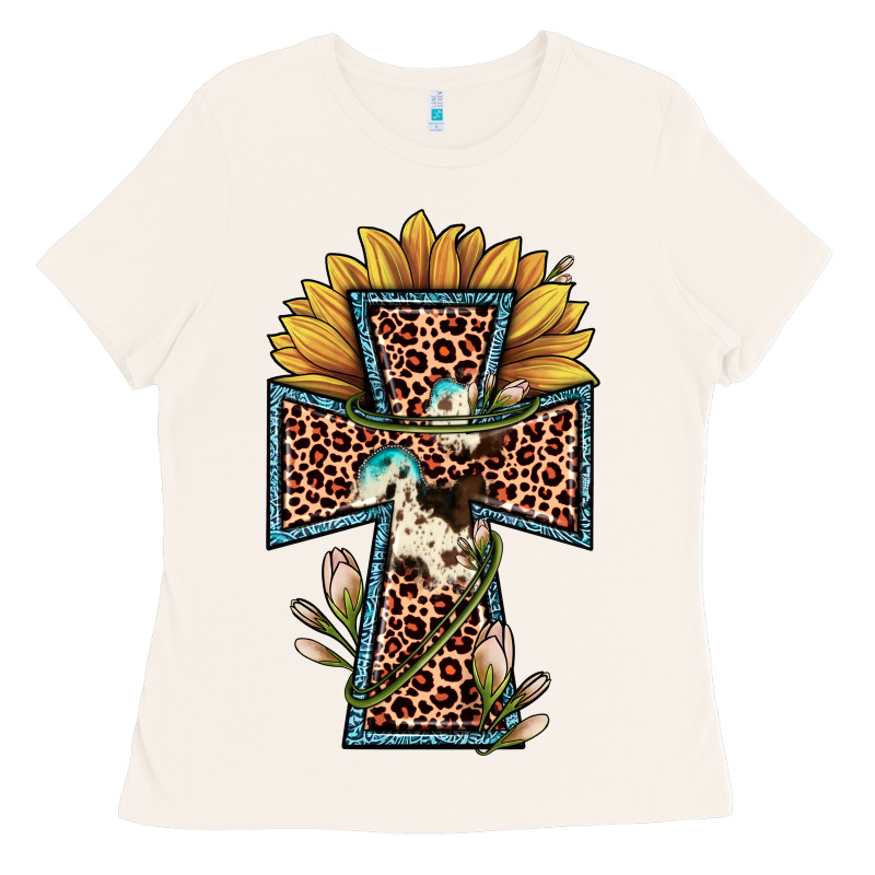 Leopard Cross  Sunflower Ladies Tee by JahusDesignShop | Teevron