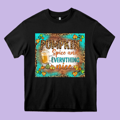 Pumpkin Spice And Everything Nice Heavy Core Tee Designed By Bundleandbundleshop