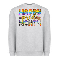 Heather Grey Western Happy Pride Month LGBTQ+ Heavyweight Sweatshirt - BundleAndBundleShop