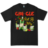 Black gin`gle all the way with bottle and cocktails Premium Tee - AdoDesignShop