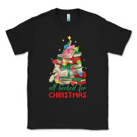 Black christmas book tree Classic Tee - MaliasSmallBusiness