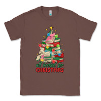 Chestnut christmas book tree Classic Tee - MaliasSmallBusiness