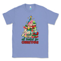 Colony Blue christmas book tree Classic Tee - MaliasSmallBusiness