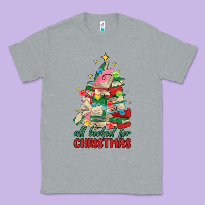 Christmas Book Tree Classic Tee Designed By Maliassmallbusiness